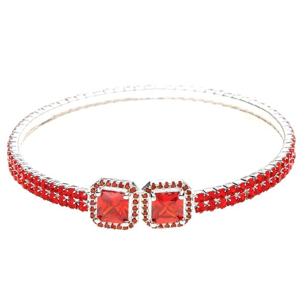 Double Square End Double Spring Wrap Bracelet