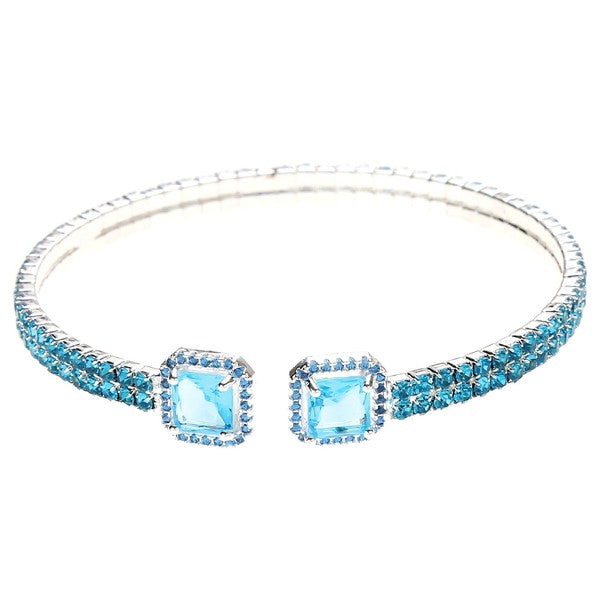 Double Square End Double Spring Wrap Bracelet