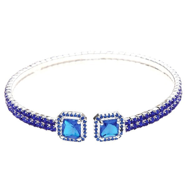 Double Square End Double Spring Wrap Bracelet