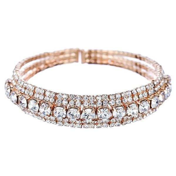 Bulging Middle Lines Spring Wrap Bracelet