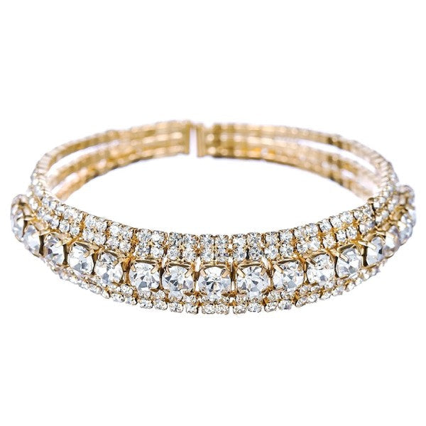 Bulging Middle Lines Spring Wrap Bracelet