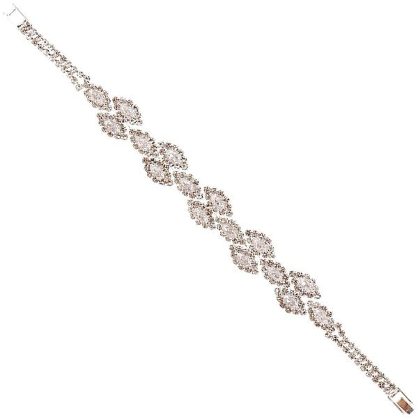 Marquise Oval Connection CZ Spring Wrap Bracelet