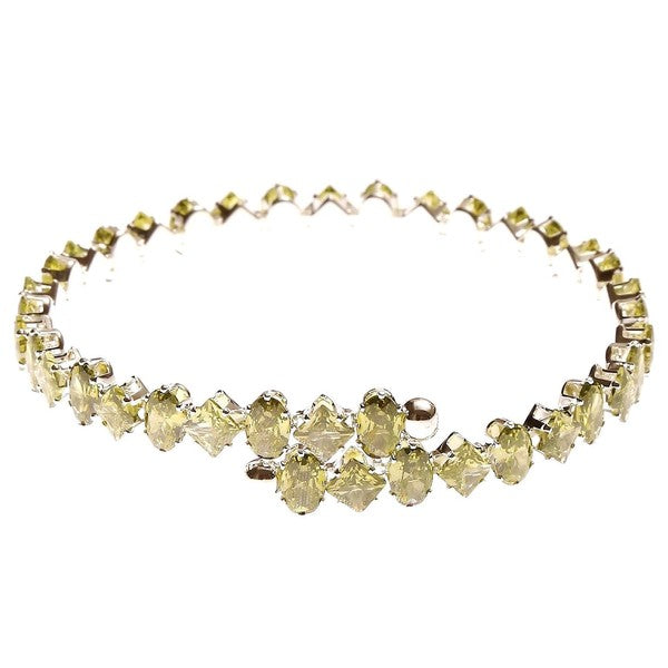 Marquise Oval Sole Line CZ Spring Wrap Bracelet