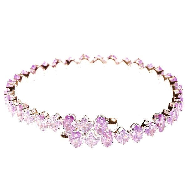Marquise Oval Sole Line CZ Spring Wrap Bracelet