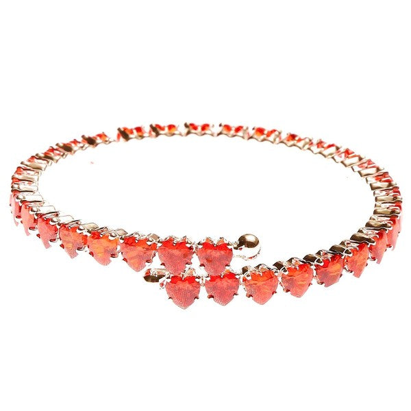 Heart Connect Sole Line CZ Spring Wrap Bracelet