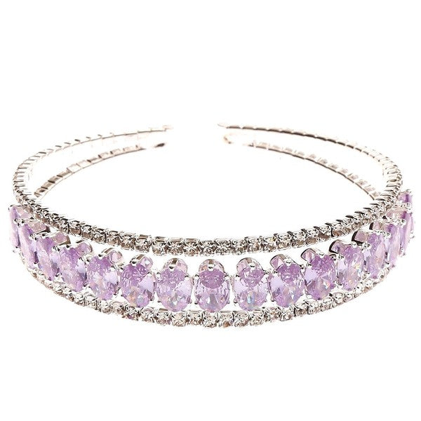 Oval Crown Foot Cubic Zirconia Spring Bracelet