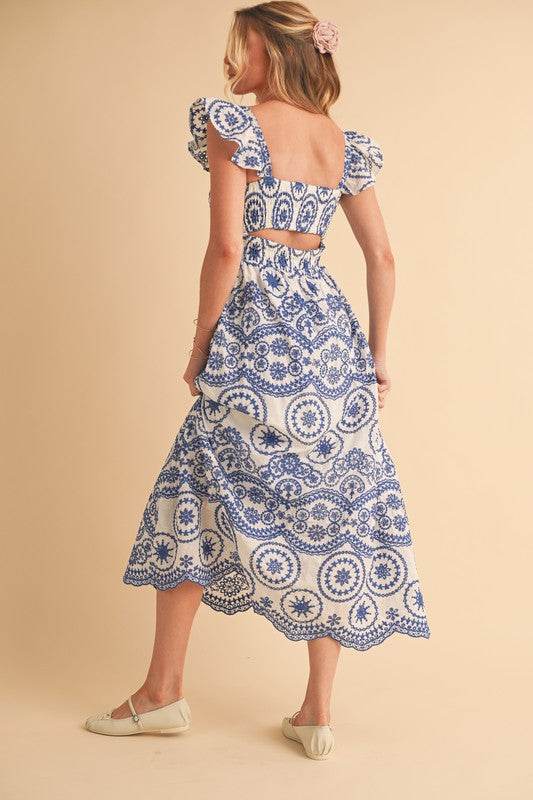 Barb Embroidered Maxi Sundress