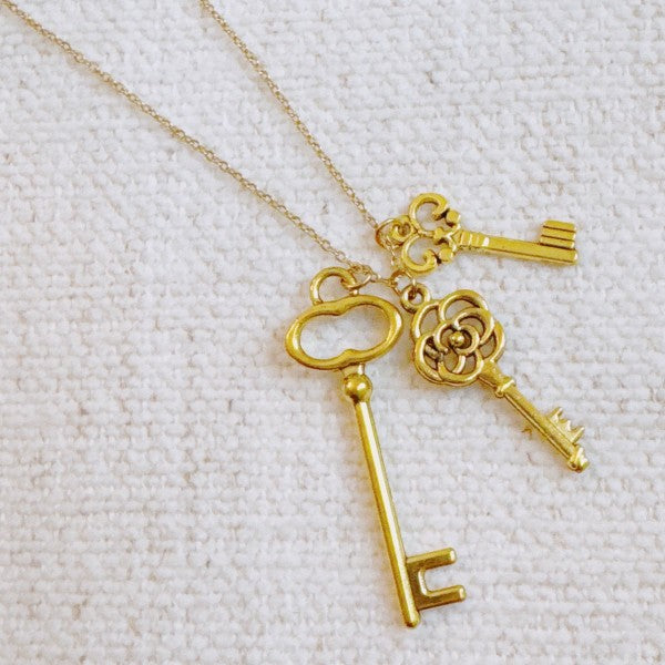 Secret Garden Key Necklace – Gold Plated | Vintage