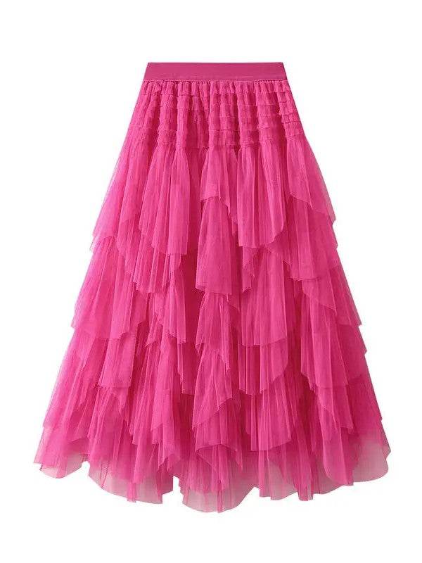 Tutu layered Midi Skirt