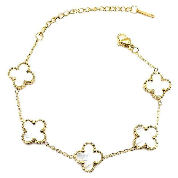 Small Clover Chain Stainless Steel Bracelet
