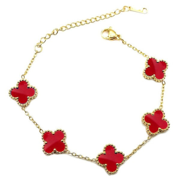Small Clover Chain Stainless Steel Bracelet