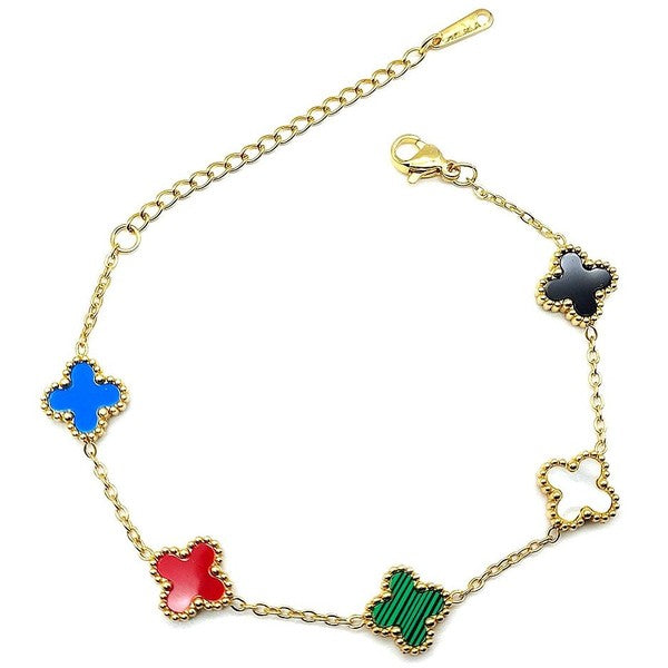 Big Clover Chain Stainless Steel Bracelet