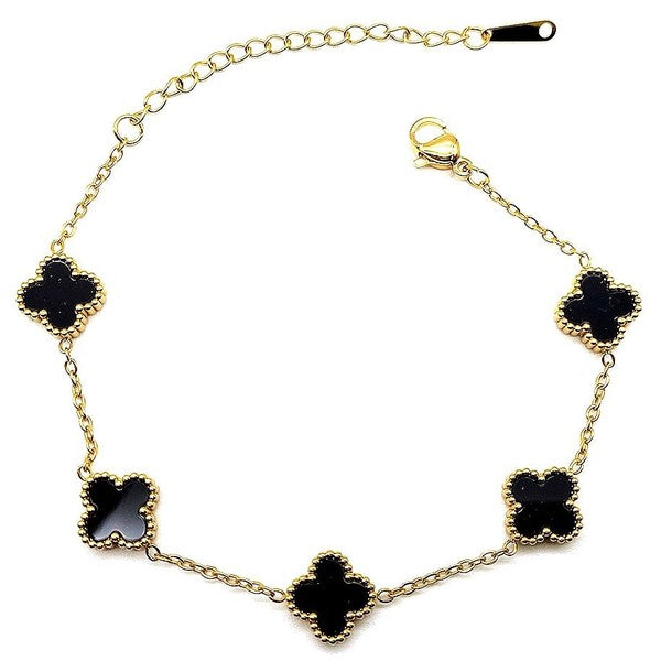 Big Clover Chain Stainless Steel Bracelet