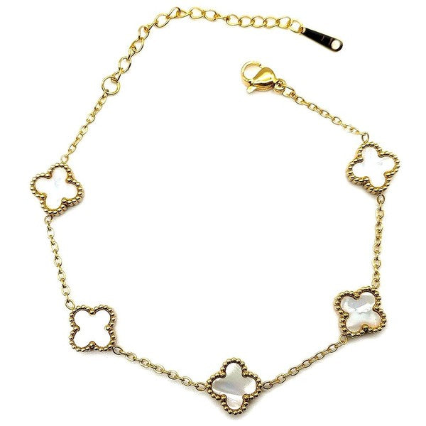 Big Clover Chain Stainless Steel Bracelet