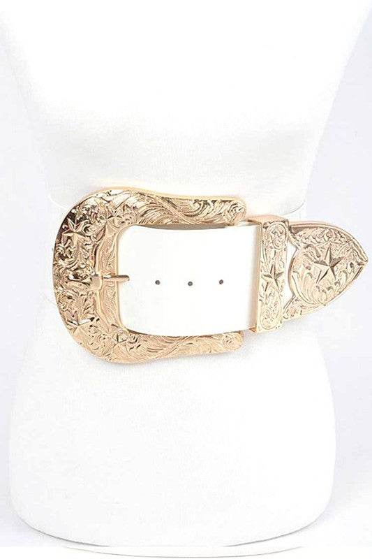 Plus Size Iconic Buckle Statement Patent Belt