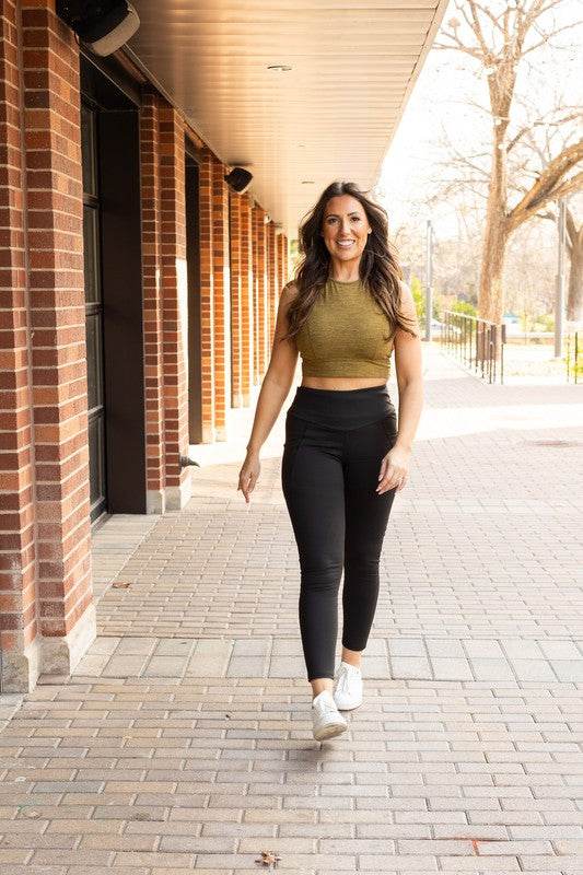 Tummy Control Full Length Leggings with Pockets