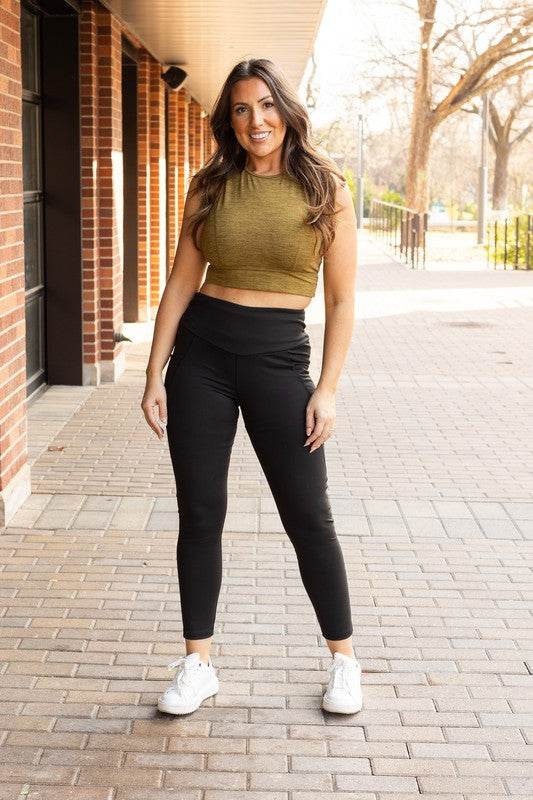 Tummy Control Full Length Leggings with Pockets
