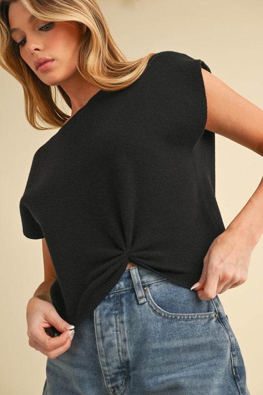 Iana Short Sleeve Knotted Top