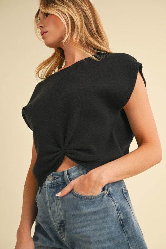 Iana Short Sleeve Knotted Top