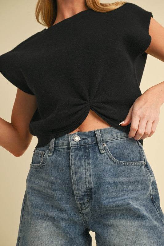Iana Short Sleeve Knotted Top