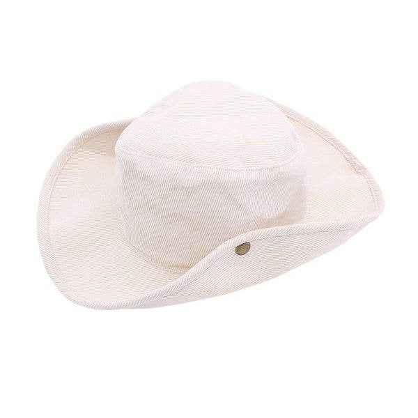 CORDUROY SIDE SNAP VERSATILE COWBOY HAT