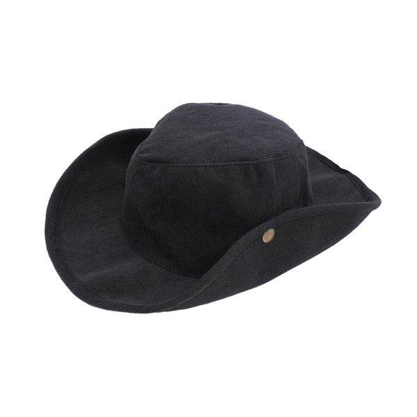 CORDUROY SIDE SNAP VERSATILE COWBOY HAT