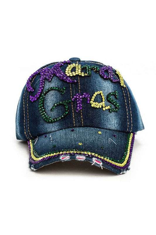 Crystal Mardi Gras Fashion Cap
