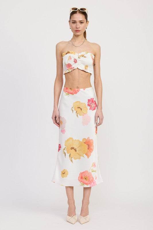SMOCKED CROP TUBE TOP