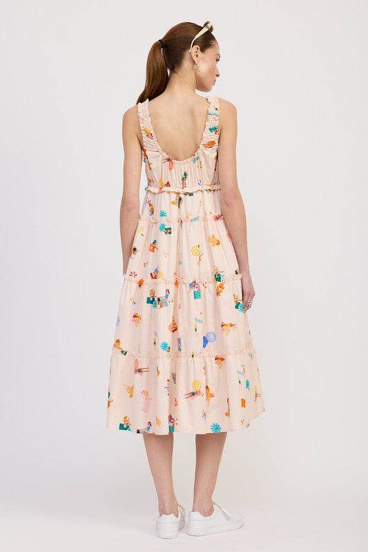 BABYDOLL POPLIN MAXI DRESS