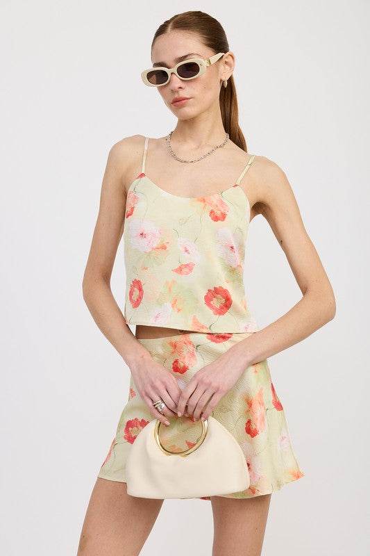 BIAS CUT MINI SATIN SKIRT