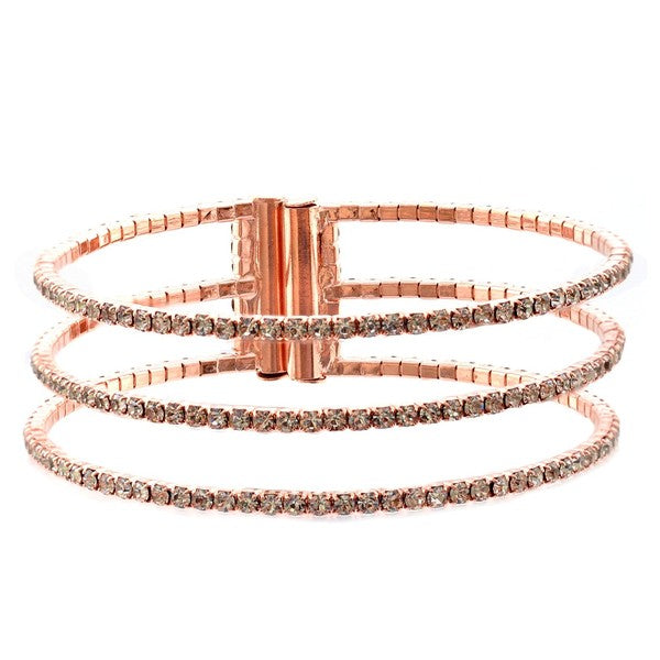 Rose Gold Plating Wire Cuff Bangle Bracelet