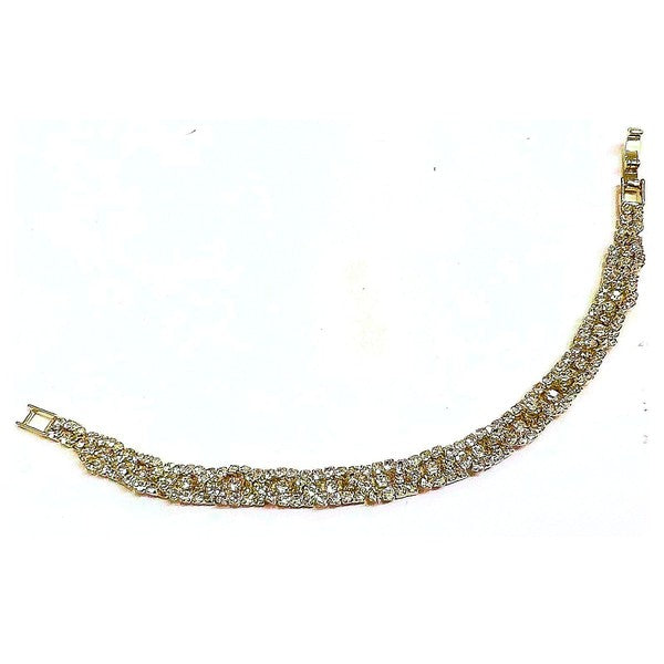 Shimmering Rhinestone Wired Bracelet