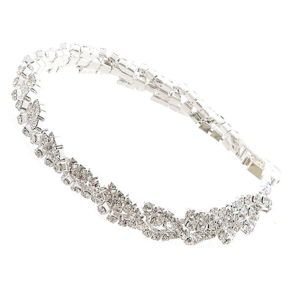 Shimmering Rhinestone Wired Bracelet
