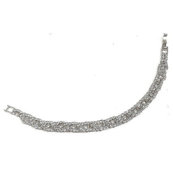 Shimmering Rhinestone Wired Bracelet