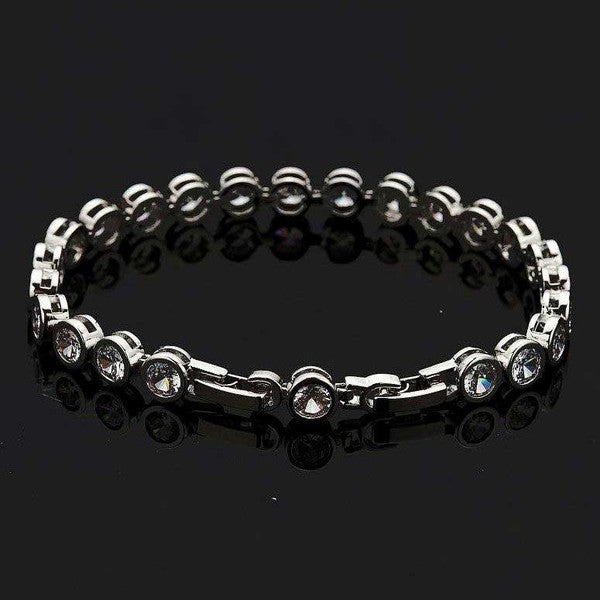 Bridal Circle Shape Cubic Zirconia Bracelet