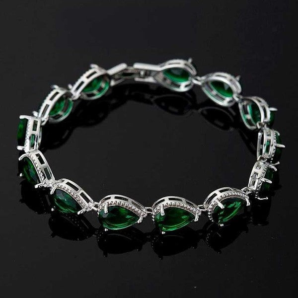 Dedicate Pear Shape Cubic Zirconia Bracelet