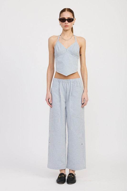 HALTER NECK BUSTIER TOP