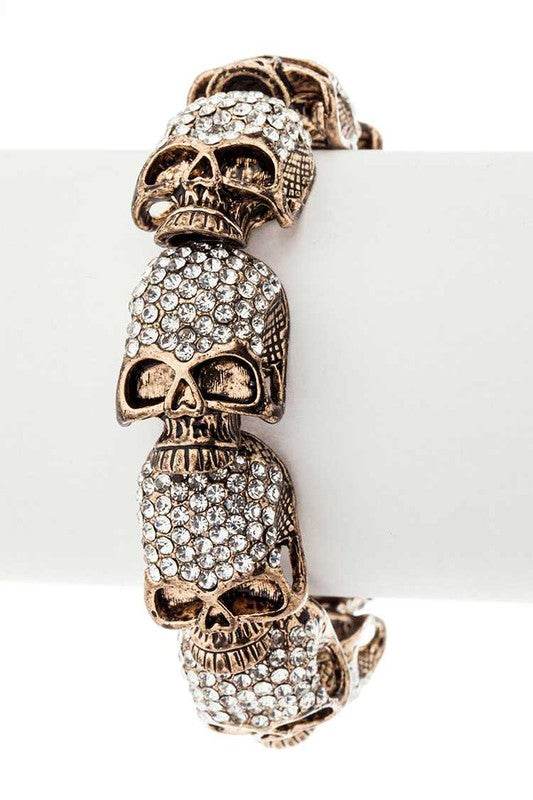 Crystal Skull Stretch Bracelet