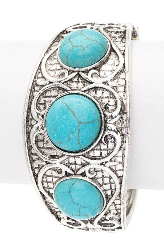 Stone Embossed Western Boho Bracelet