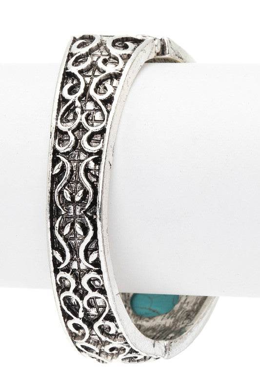 Stone Embossed Western Boho Bracelet