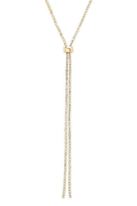Layered Rhinestone Extra Fine Dainty Necklace