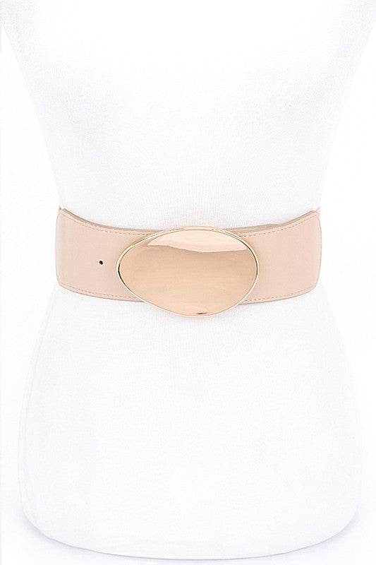 Shiny Buckle Classy Elastic Fashion Belt