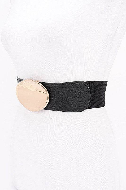 Shiny Buckle Classy Elastic Fashion Belt