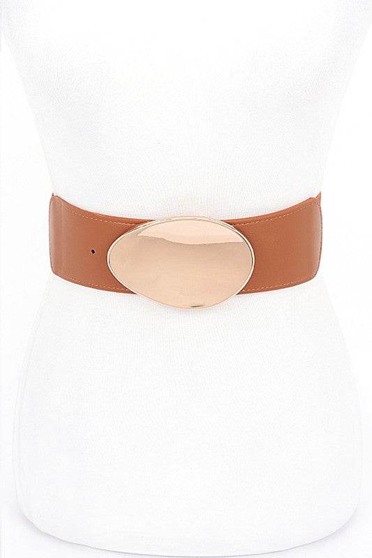 Shiny Buckle Classy Elastic Fashion Belt