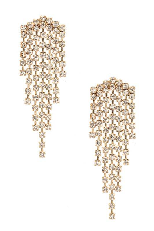 Rhinestone Evening Statement Earrings