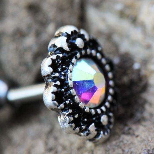 316L Stainless Steel Aurora Oval Charm Cartilage