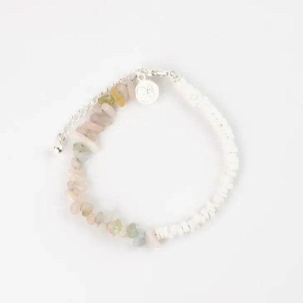 Santai Natural Stone Bracelet - Pink - Morganite