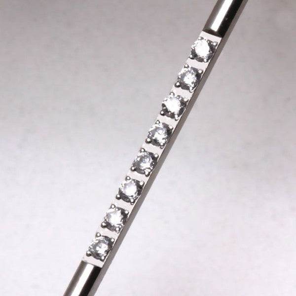316L Stainless Steel Multi CZ Industrial Barbell