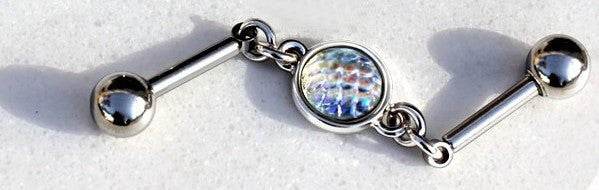 316L Stainless Steel Rainbow Cabochon Chain