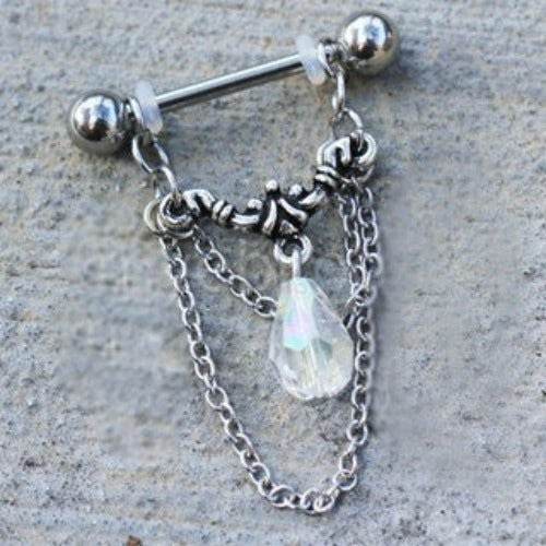 316L Stainless Steel Aurora Double Chain Nipple